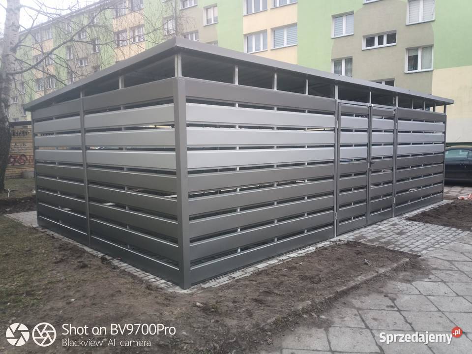NOWOCZESNE WIATY ŚMIETNIKOWE PANELOWE Dowolny Ogród Piaseczno