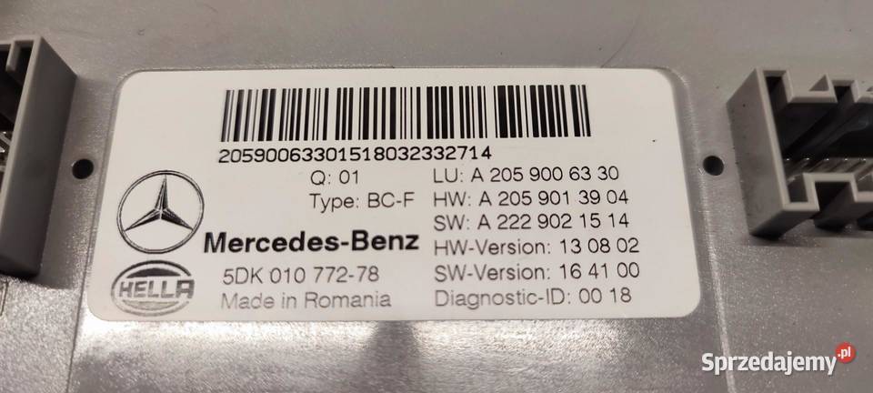 MERCEDES GLC W253 X253 MODUŁ STEROWNIK SAM