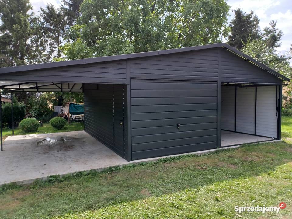 Garaż Blaszany Grafit zadaszenieMagazynGaraże Tarnów