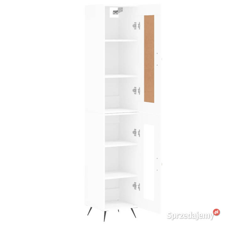 Wysoka szafka biała 345x34x180 materiał sprzedam