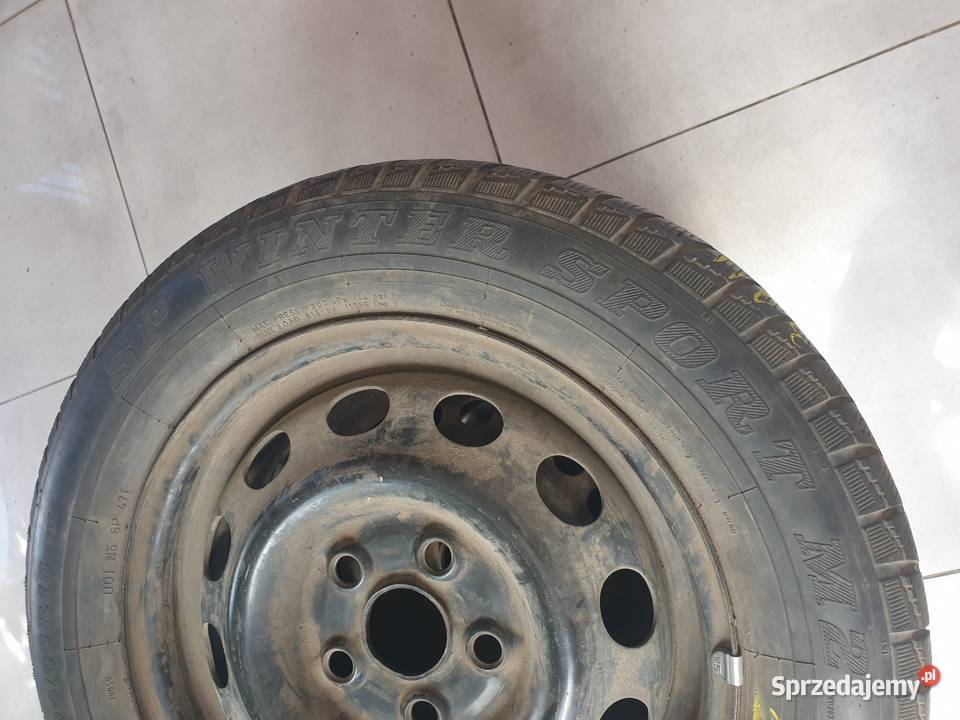 Felga stalowa 15 opona Dunlop 19565R15 zima Dobre Miasto