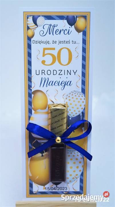 Merci jako podziękowanie gości z okazji urodzin Pozostałe Zielona Góra