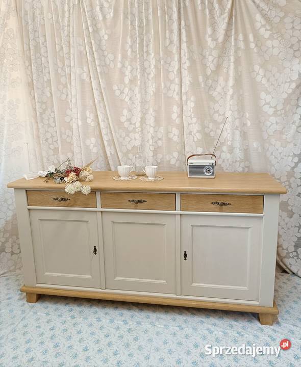 Komoda trzydrzwiowa beżowa prowansalska Komody Dubeczno sprzedam