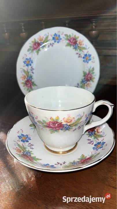 Filiżanka z talerzykiem Bone China Tzn kostna Gdańsk