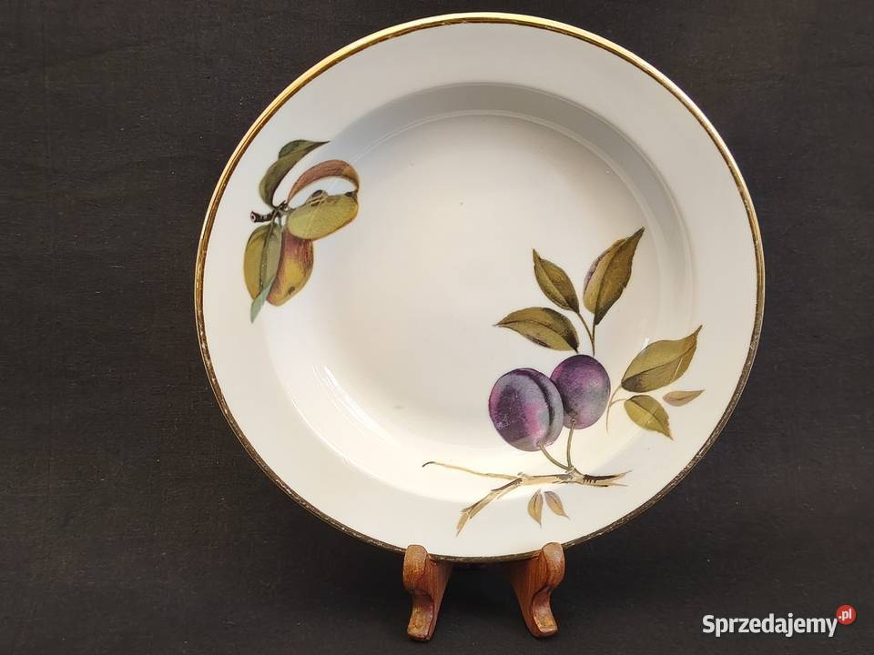 Talerz głęboki angielski Royal Worcester Evesham Porcelana i szkło lubelskie Chełm