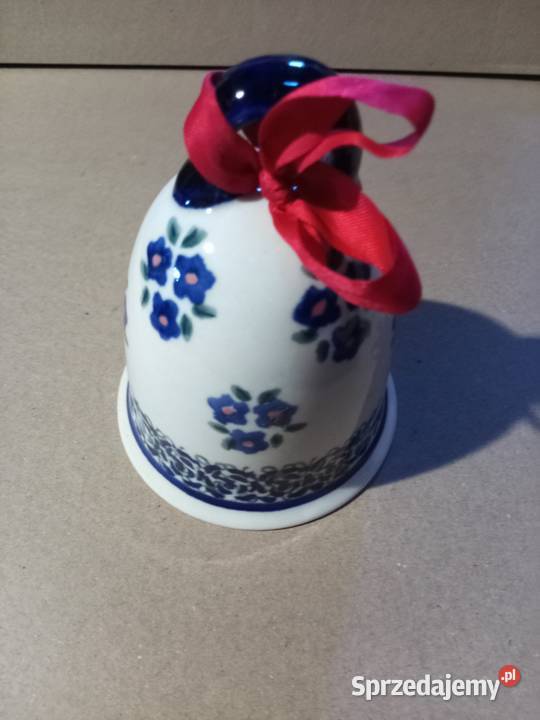 Stary ręcznie malowany ceramiczny dzwonek dolnośląskie Świdnica sprzedam