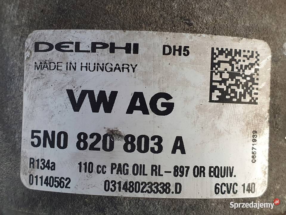 SPRĘŻARKA KLIMATYZACJI VW Passat B6 20 TDI osobowe Kompresory klimatyzacji
