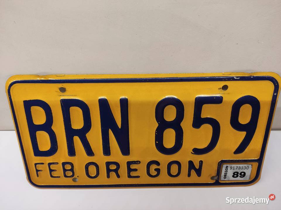 Tablica rejestracyjna USA Oregon Głuchołazy