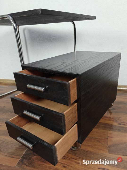 Biurko czarne chrom dąb Bauhaus Art Deco Radom sprzedam