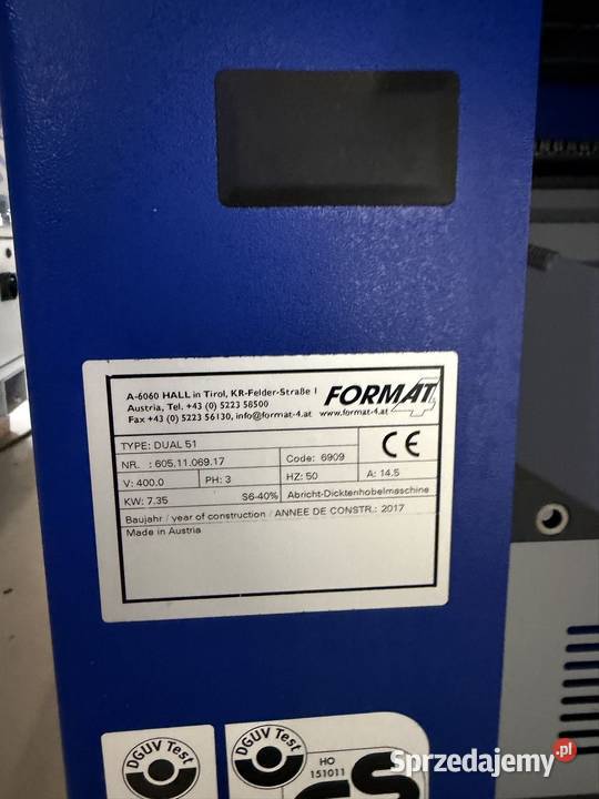 Wyówniarko grubościówka Format 4 Dual 51 mało małopolskie Gorlice