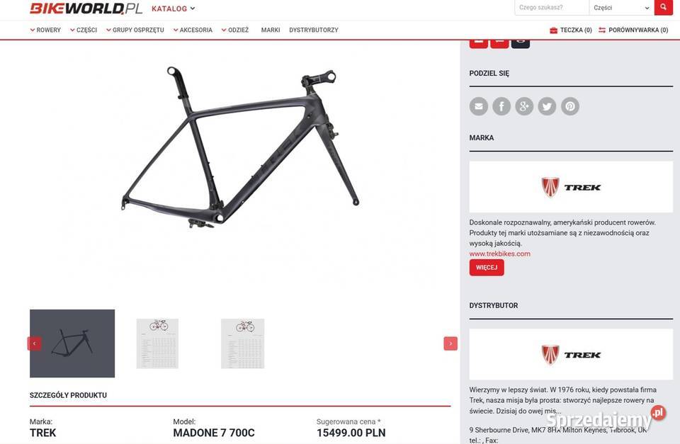 Rower Trek Madone 7 700C SRAM RED 22 FULL CARBON Tarnów