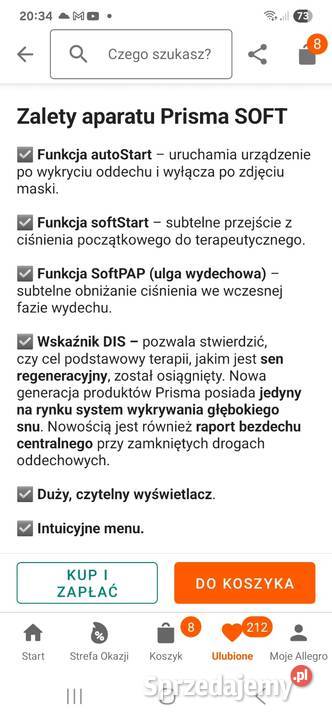 Sprzedam aparat CPAP Prisma Soft do bezdechu Wola Filipowska