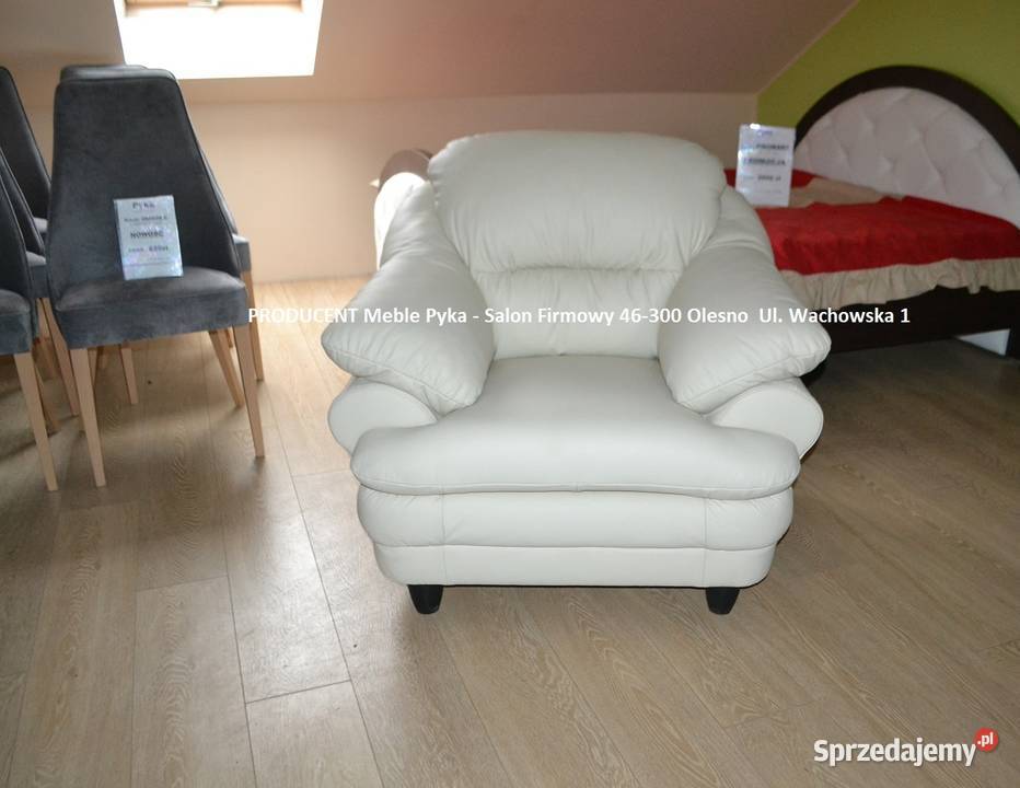 Fotel SARA w Skórze Naturalnej WYPRZEDAŻ 50