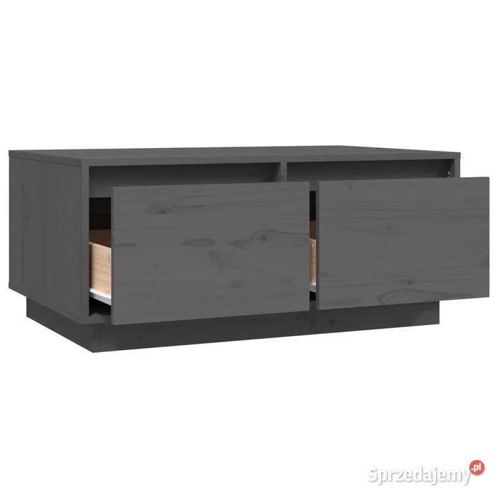 Stolik kawowy szary 80x50x35 lite drewno sosnowe