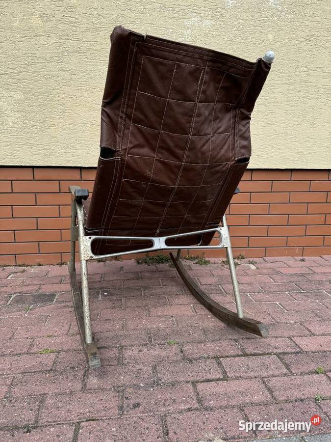 Fotel bujak na biegunach retro PRL vintage art Garwolin sprzedam