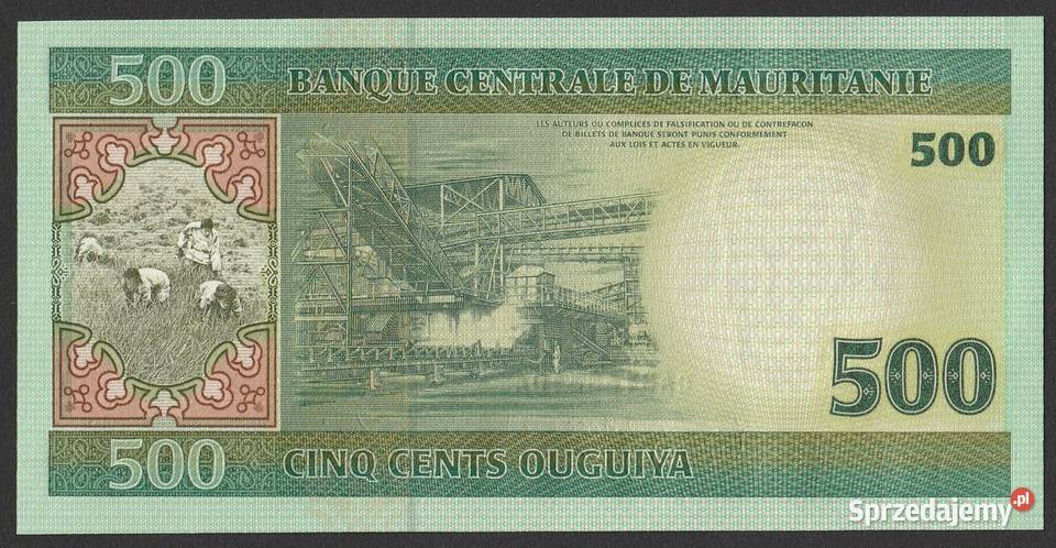 MAURETANIA 500 ouguiya 2004 STAN BANKOWY UNC łódzkie