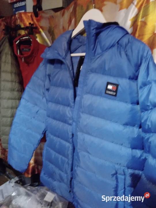 TOMMY HILFIGER kurtka puchowa oryginalna rozmiar niebieski