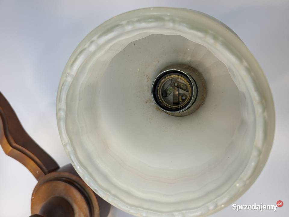 Żyrandol drewniany PRL 1987 Otwock Mory