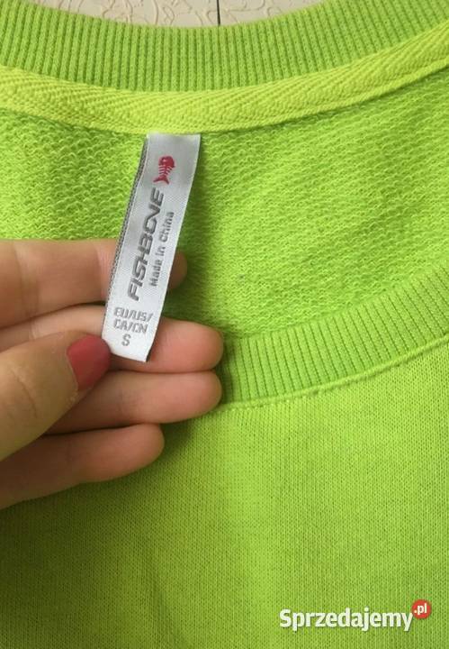 YORKER bluza z szyfonowymi tiulowymi rękawami S zielony wielkopolskie Leszno