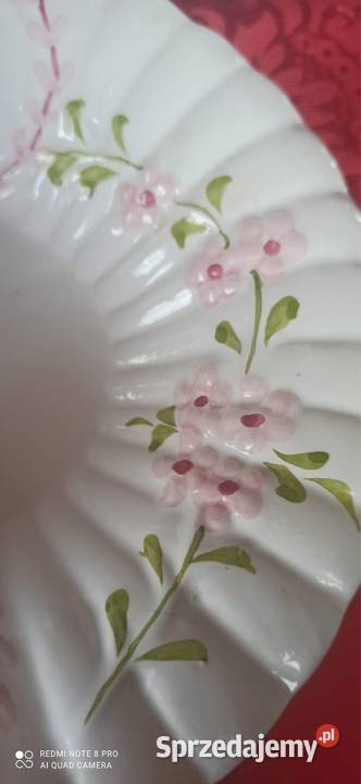 Misa i dzbanek Biała gruba porcelana z bukietem pomorskie Gdańsk sprzedam