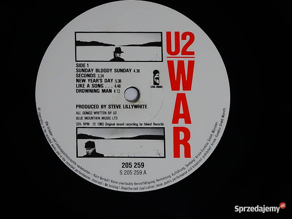 U2 WAR Label Island Records 205 259320 1983 r lubelskie Biłgoraj