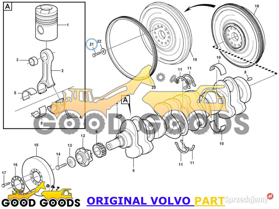 VOLVO ŚRUBA KOŁA ZAMACHOWEGO D12 1677893 ZESTAW mazowieckie