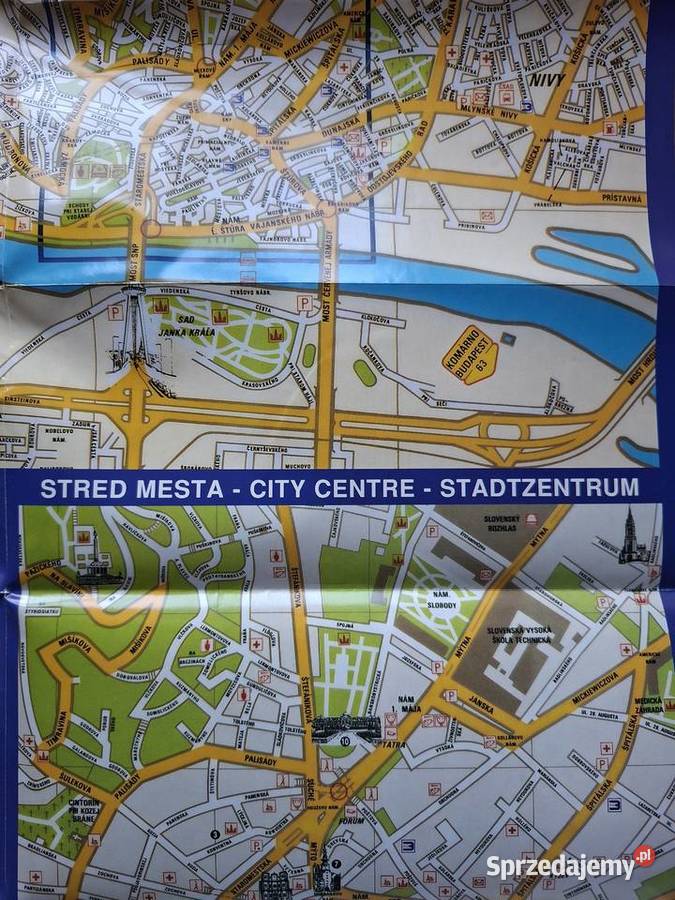 Bratislava plan miasta town plan inf turystyczny Kraków