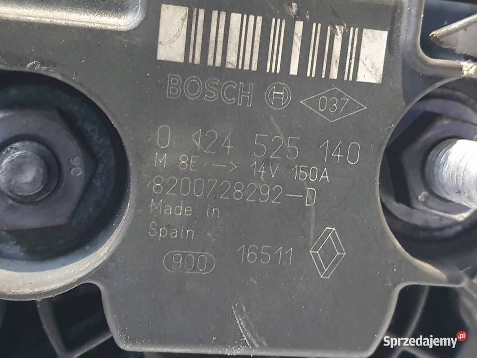 ALTERNATOR Nissan Qashqai 15 DCI 0124525140 lubelskie Chełm