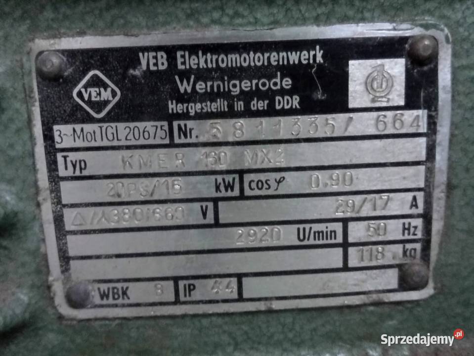 Silnik do szlifierki szerokotaśmowej Pozostałe