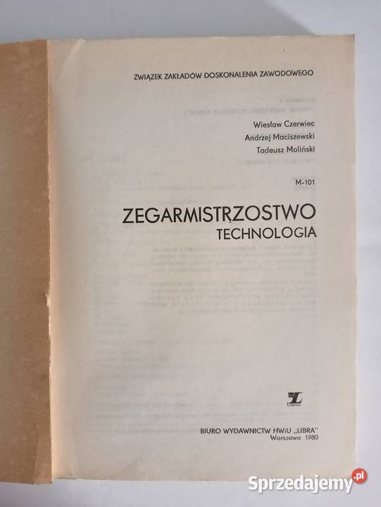Podręcznik PRL ZZDZ Zegarmistrzostwo Czerwiec