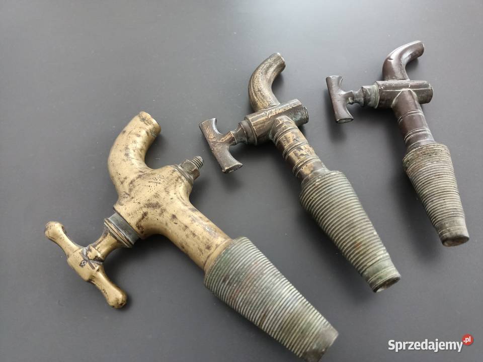 Antyczne mosiężne i brązowe zawory do beczek Rzeszów