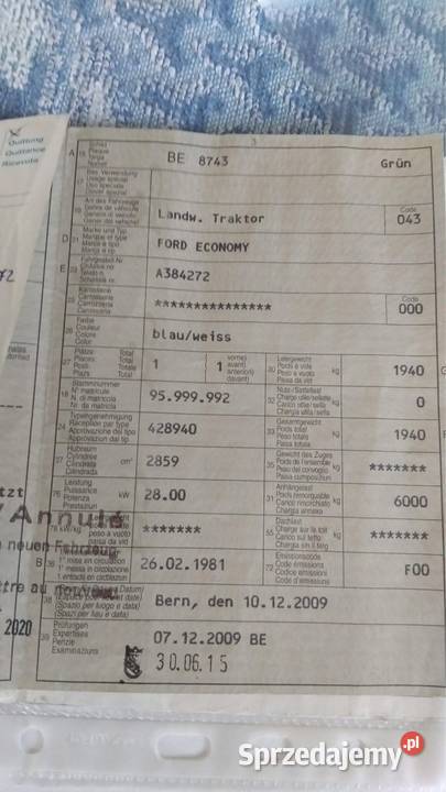 Ciągnik Ford Economy Perkins Stefankowice-Kolonia
