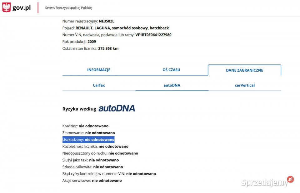 Renault Laguna 20 Benzyna Moc 140 Zarejestrowany nieuszkodzony Elbląg