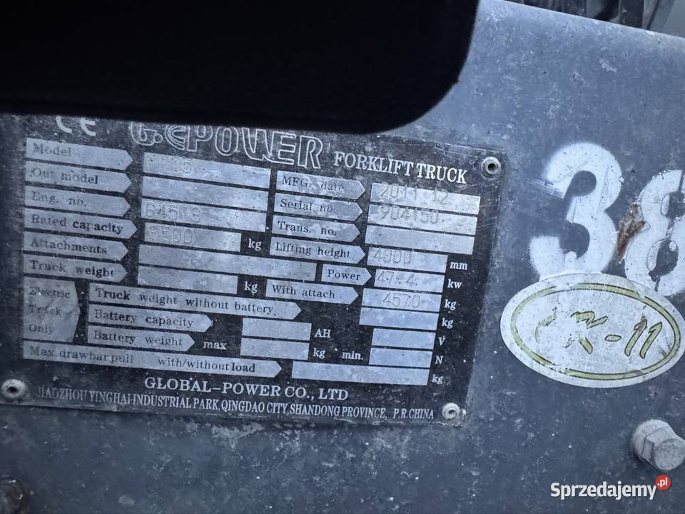 wózek widłowy gc power 35t linde heli toyota