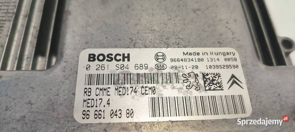 KOMPUTER SILNIKA ECU PEUGEOT 308 CC 9666104380 kujawsko-pomorskie Lipno sprzedam