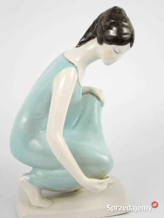 Brunetka wodą Hollohaza lata 60te rzadka Porcelana i szkło Warszawa