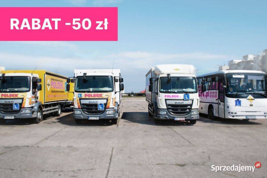 Kurs na przewóz rzeczy Gdańsk rabat 50 online Kursy na prawo jazdy