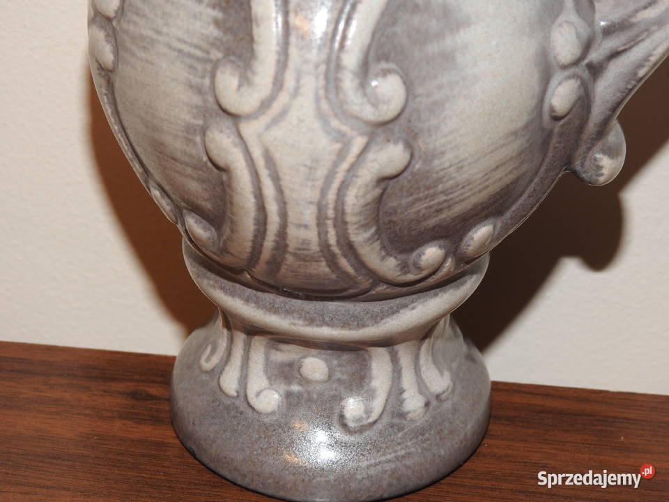 Szary wazonik w sygnowany Keramik Porcelana i szkło Inowrocław