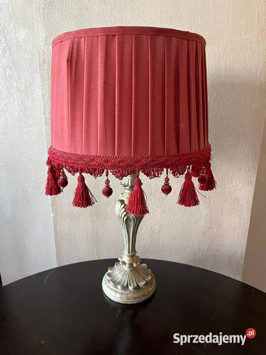 Elegancka lampa stołowa czerwona Pszczyna sprzedam