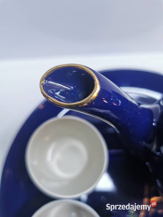 zestaw kobaltowy do mokki PRL lata 6070 Antyki, Sztuka, Kolekcje Lublin