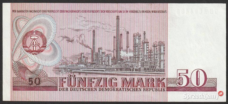 Niemcy DDR NRD 50 marek 1971 GB Engels łódzkie Łódź