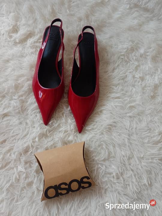 40 ASOS Design Czerwone czółenka z odkrytą piętą Kraków sprzedam
