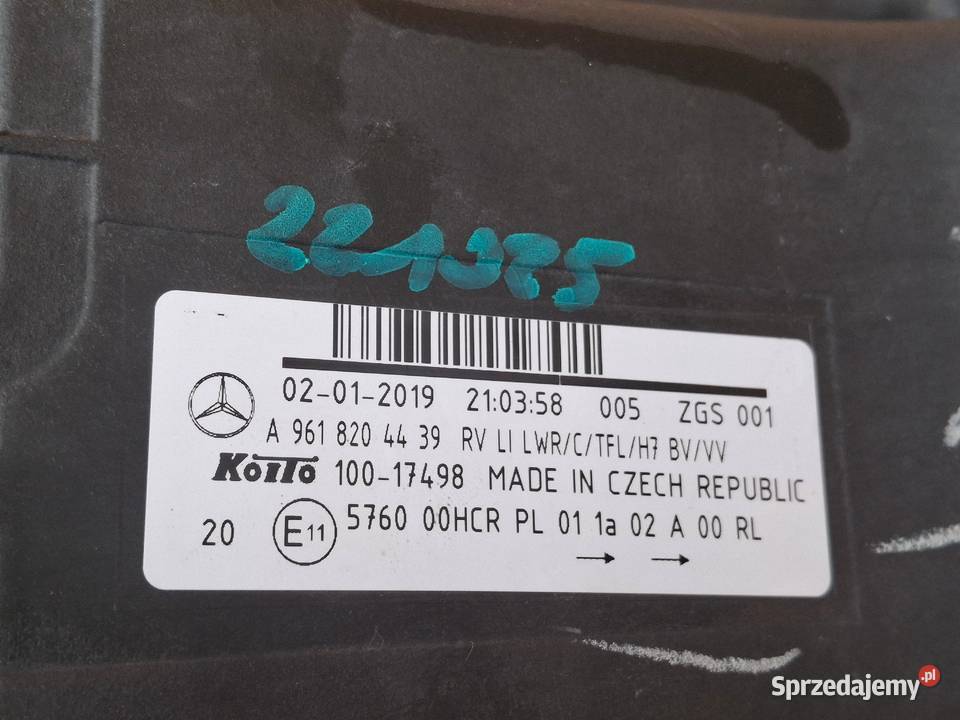 MERCEDES AROCS REFLEKTOR LEWY LAMPA LEWA ciężarowe Bieleń