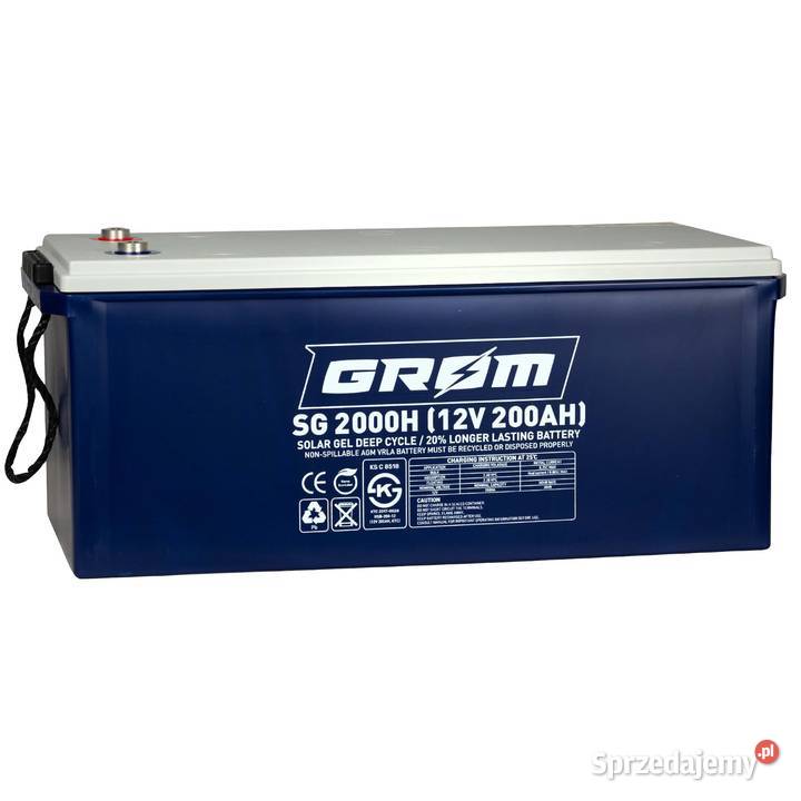 Akumulator GROM SOLAR GEL 12V 200Ah SG2000H Akumulatory Częstochowa