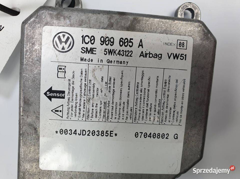 SENSOR AIRBAG VOLKSWAGEN TRANSPORTER T5 osobowe Lipno sprzedam