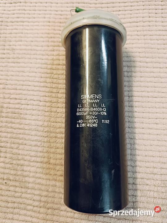 Kondensator Simens 6000 uF 350 V Augustynów