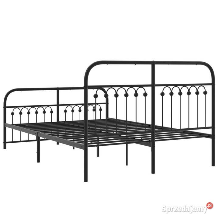 Łóżko Metalowe Czarne Rama Łóżka Ze Stelażem 207cm sprzedam