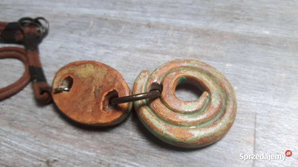 Naszyjnik ceramiczny ręcznie wykonany Otwock