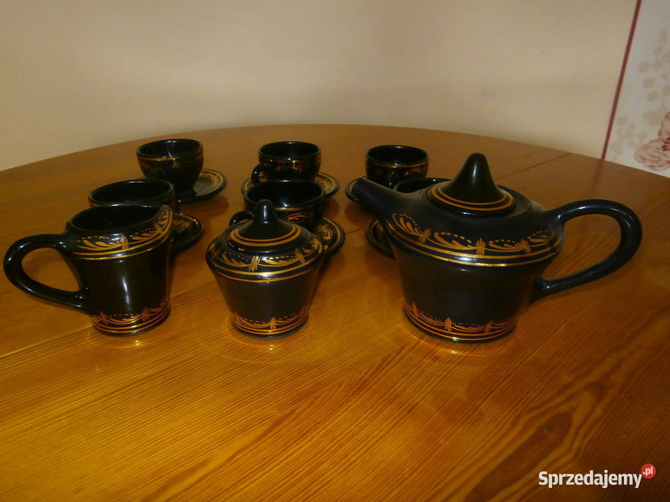 Serwis kawowy sygnowany 9 ładny stan PRL Łódź