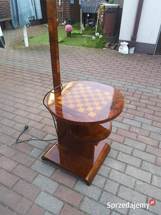 Lampa Art Deco Orzech Politura Unikat Stara Meble Swarzędz